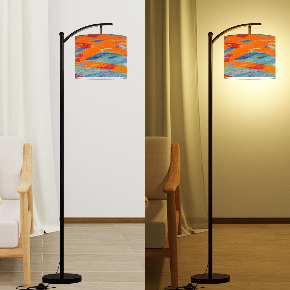 Gavin Scott Arc Floor Lamp w/Remote