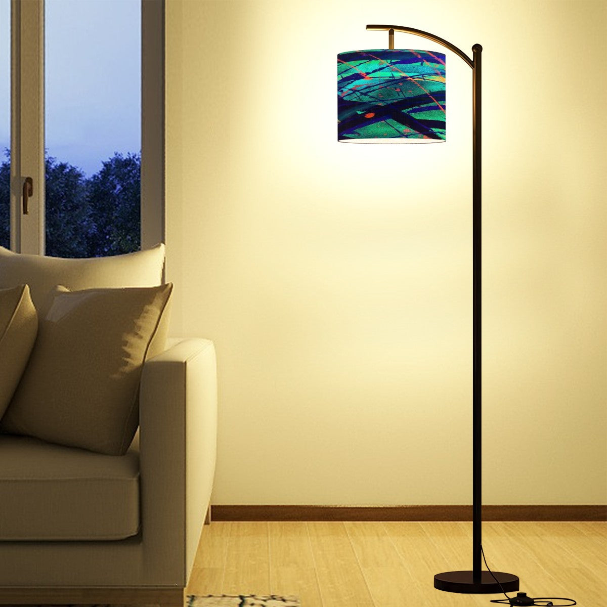 Gavin Scott Arc Floor Lamp w/Remote