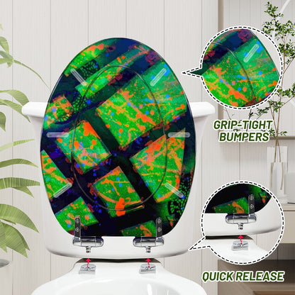 Gavin Scott Elongated Toilet Seat w/Matching Soft-close Lid (V-Shape)