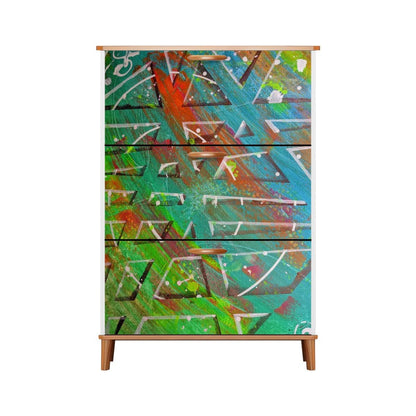 Gavin Scott Wood & Leather Shoe Cabinet