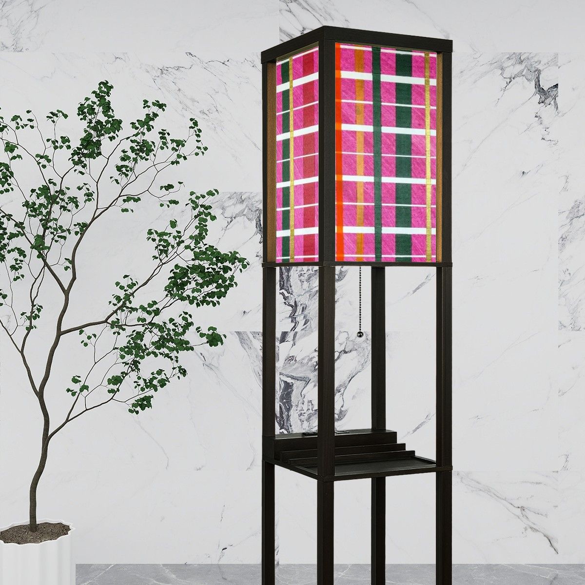 Gavin Scott Floor Lamp with Shelves (2 Colors)