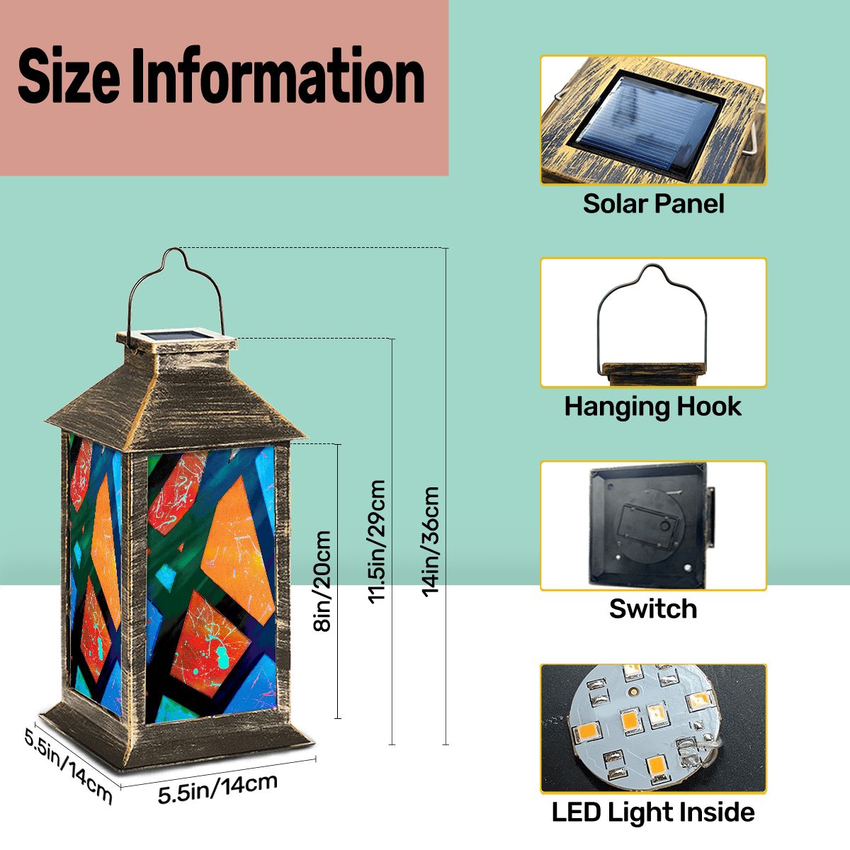 Gavin Scott Solar Powered Indoor/Outdoor Lantern