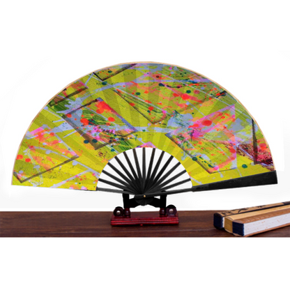 Gavin Scott Genuine Spun Silk Folding Hand Fans (4 Sizes)