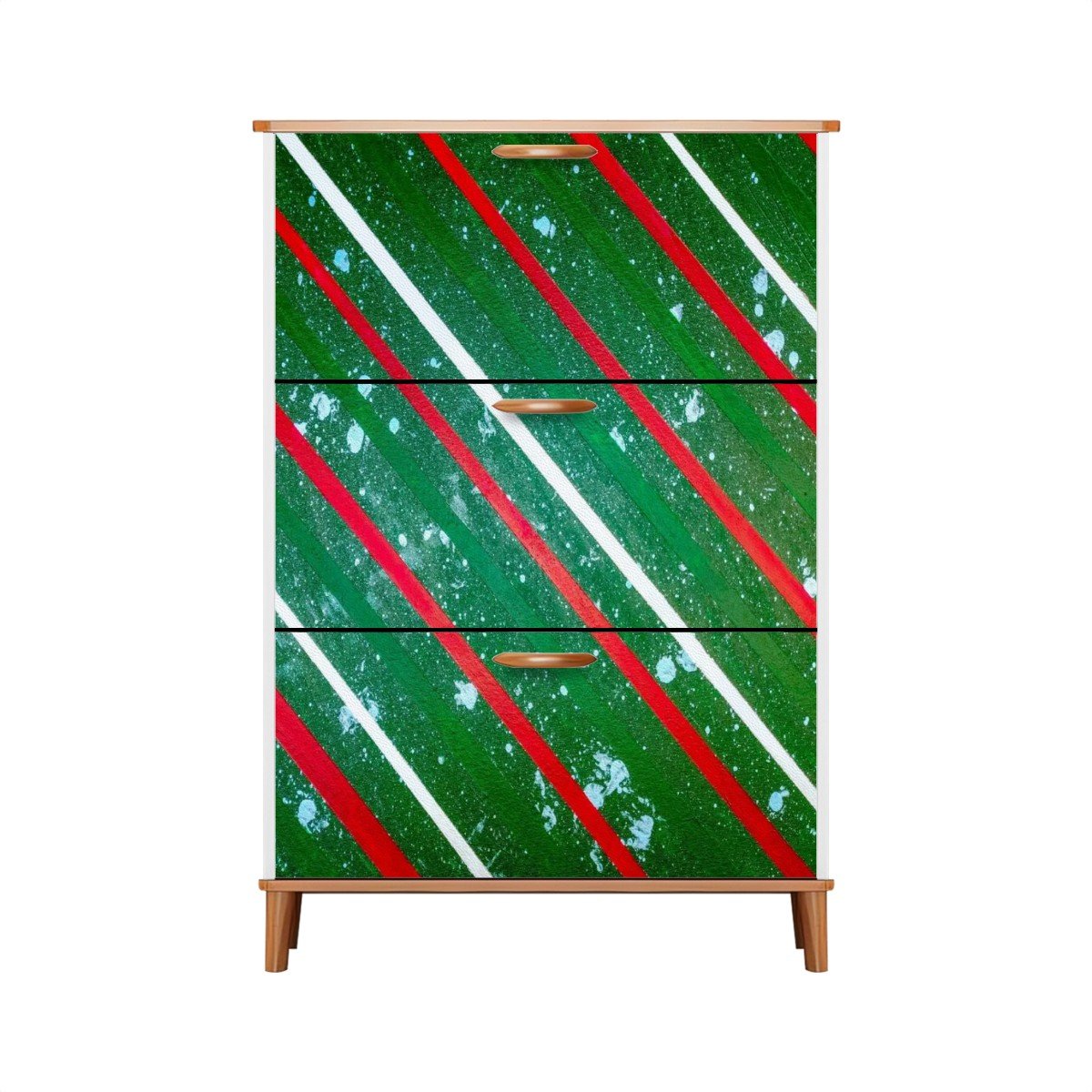 Gavin Scott Wood & Leather Shoe Cabinet