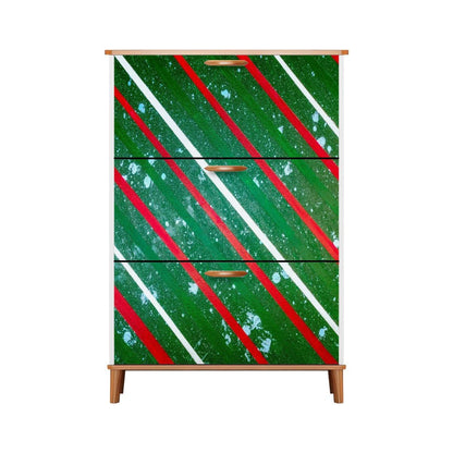 Gavin Scott Wood & Leather Shoe Cabinet