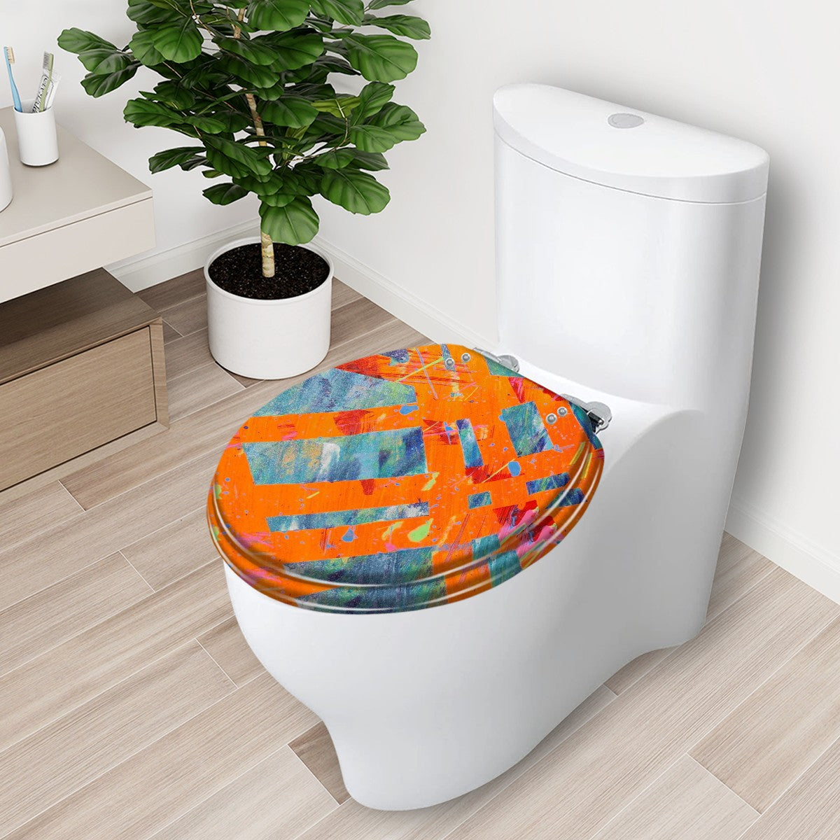 Gavin Scott Round Toilet Seat w/Matching Soft-close Lid (O-Shape)
