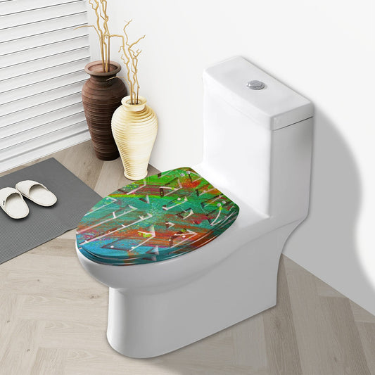 Gavin Scott Elongated Toilet Seat w/Matching Soft-close Lid (V-Shape)