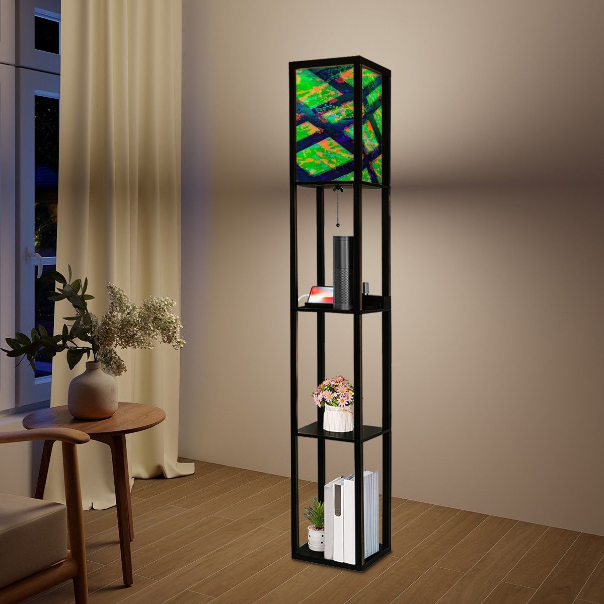 Gavin Scott Floor Lamp with Shelves (2 Colors)
