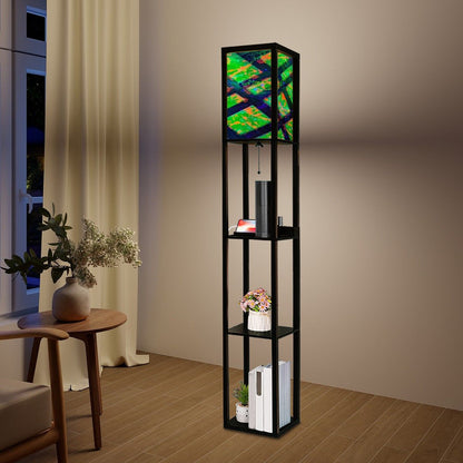 Gavin Scott Floor Lamp with Shelves (2 Colors)