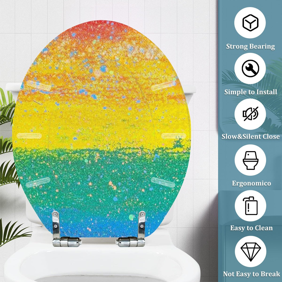 Gavin Scott PRIDE Universal Toilet Seat w/Matching Soft-close Lid