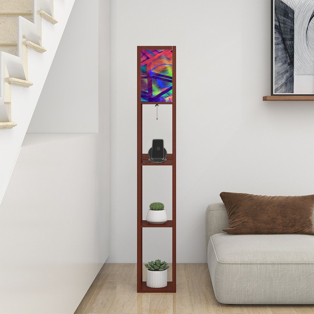 Gavin Scott Floor Lamp with Shelves (2 Colors)