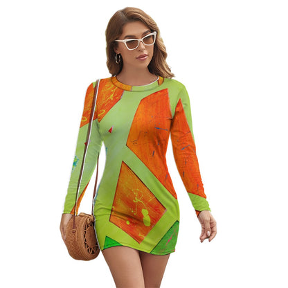 Gavin Scott Long Sleeve Bodycon Dress (Femme S-2XL)