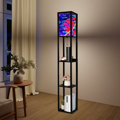 Gavin Scott Floor Lamp with Shelves (2 Colors)