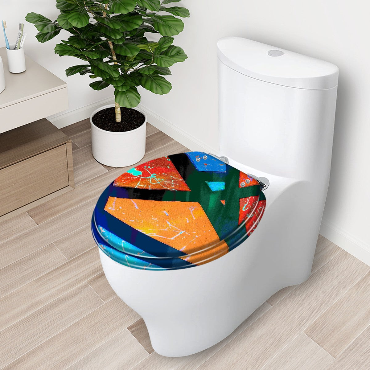 Gavin Scott Round Toilet Seat w/Matching Soft-close Lid (O-Shape)