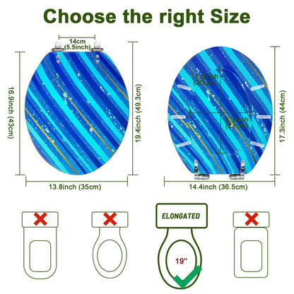 Gavin Scott Elongated Toilet Seat w/Matching Soft-close Lid (V-Shape)