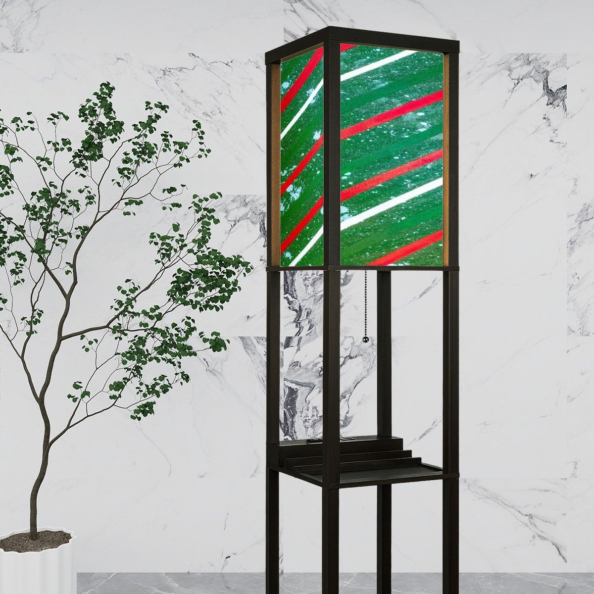 Gavin Scott Floor Lamp with Shelves (2 Colors)