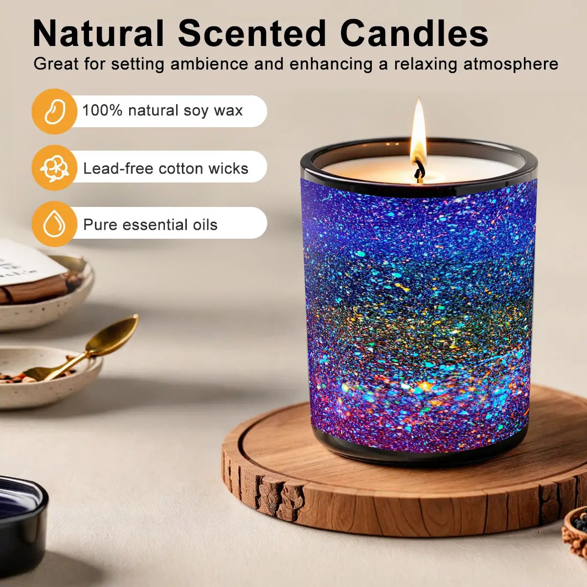 Gavin Scott Scented Black Jar Candle (6oz)