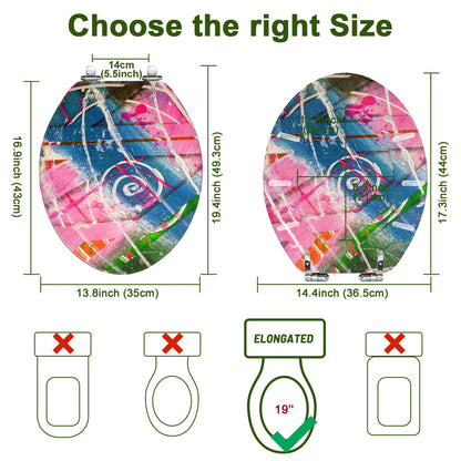 Gavin Scott Elongated Toilet Seat w/Matching Soft-close Lid (V-Shape)