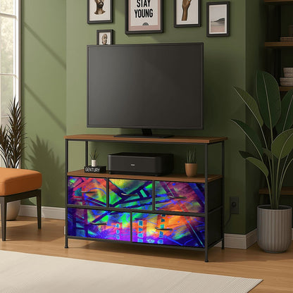 Gavin Scott TV Stand w/5 Drawer Dresser & Charging Station