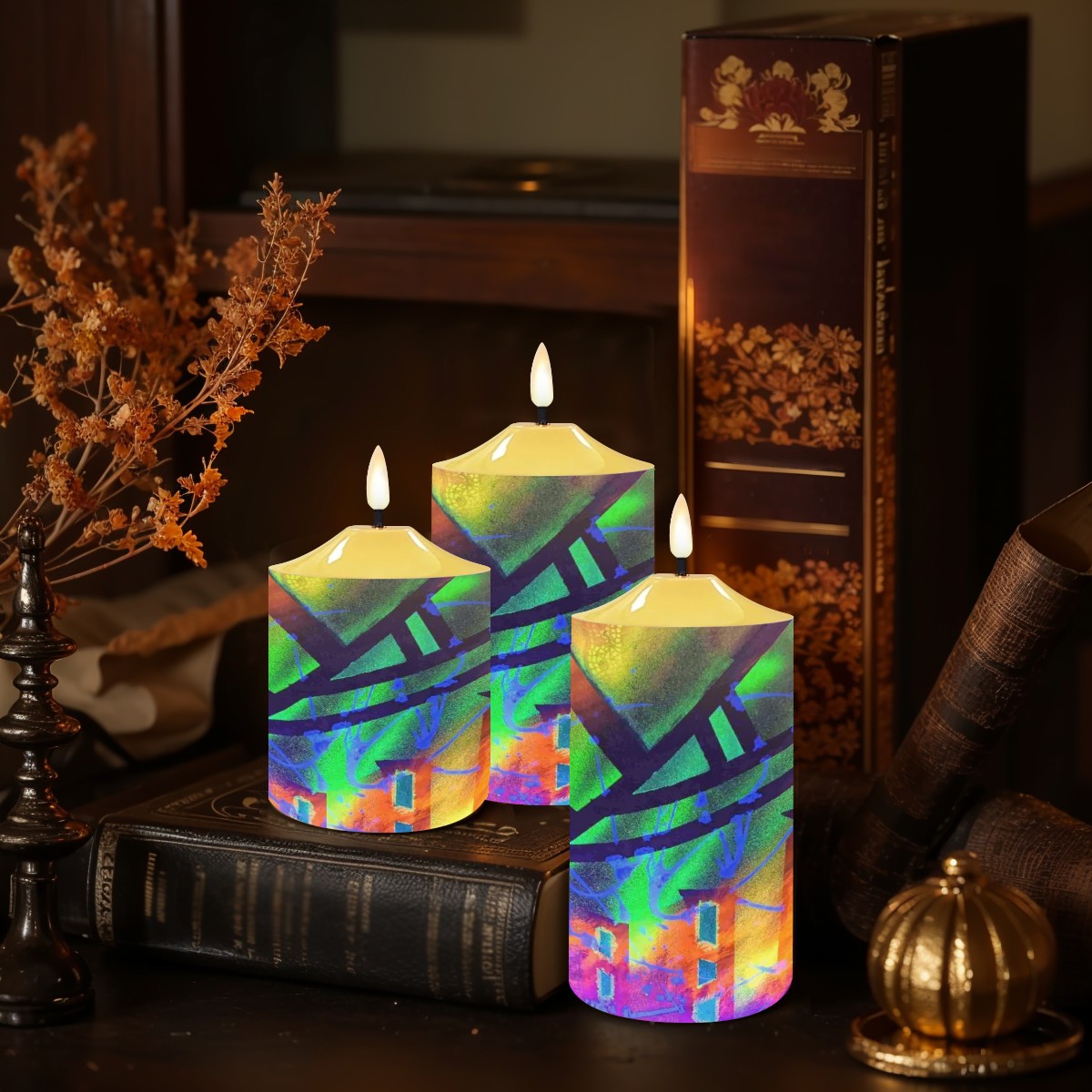 Gavin Scott Flameless Candles w/Remote (Set of 3)