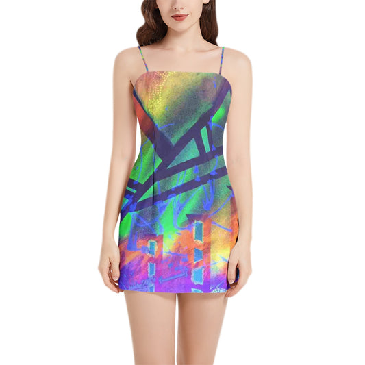 Gavin Scott Sleeveless Spaghetti Strap Mini Dress (Femme XS-3XL)