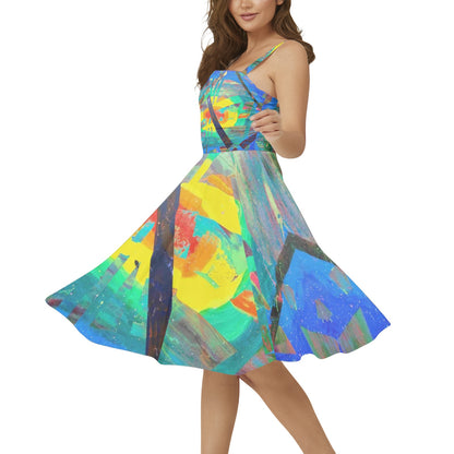 Gavin Scott Sleeveless Flare Hem Midi Dress (Femme XS-3XL)