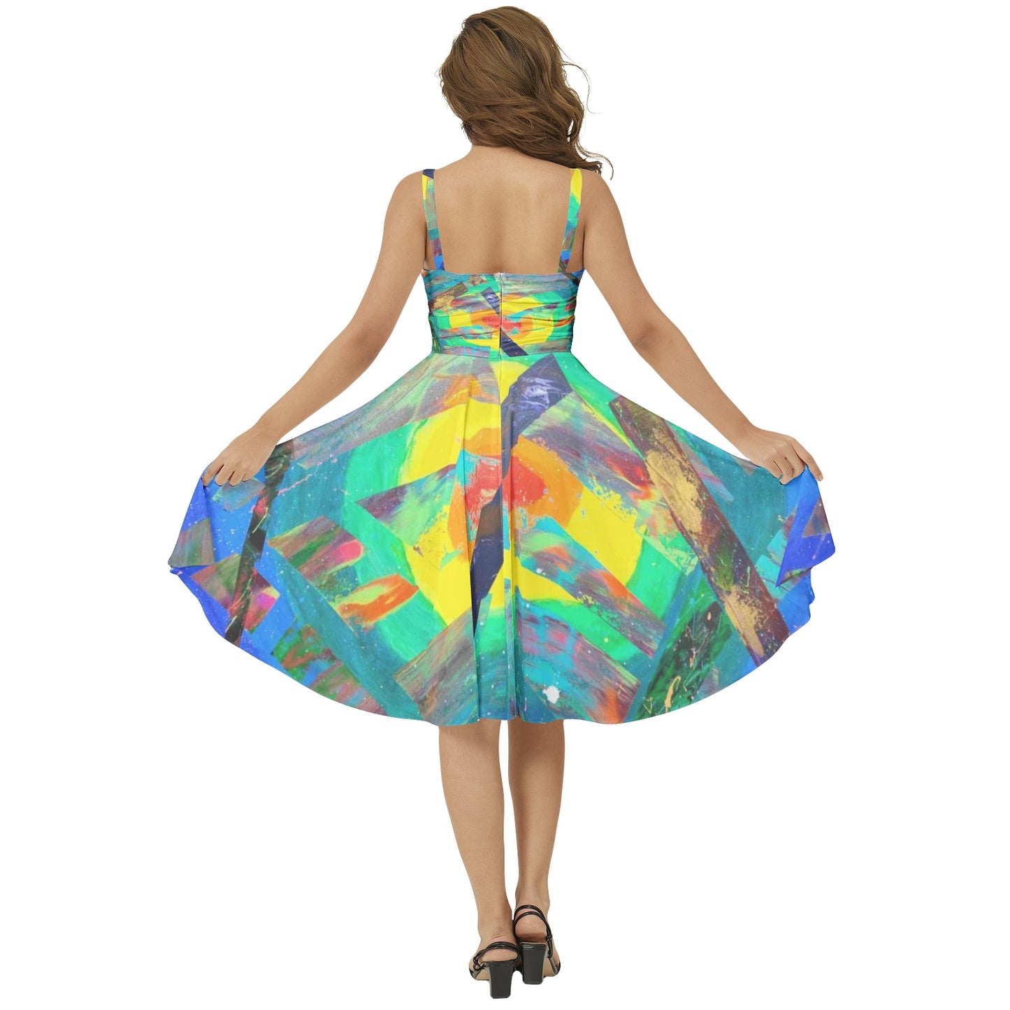 Gavin Scott Sleeveless Flare Hem Midi Dress (Femme XS-3XL)