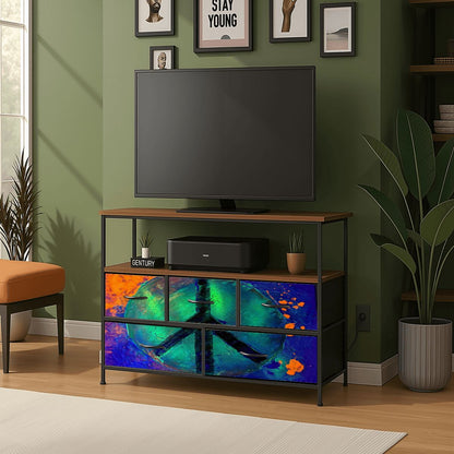 Gavin Scott TV Stand w/5 Drawer Dresser & Charging Station