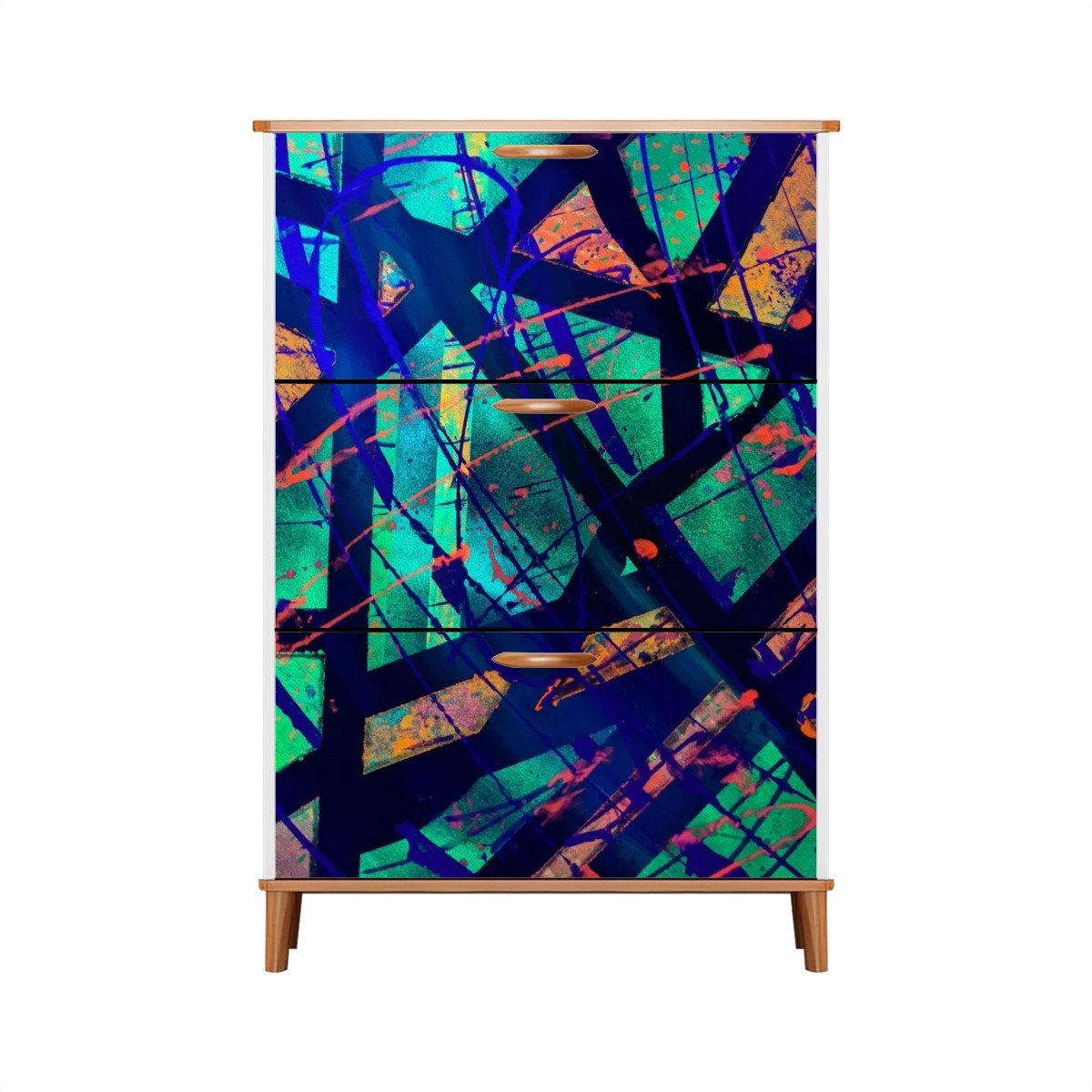 Gavin Scott Wood & Leather Shoe Cabinet