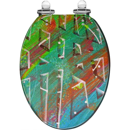 Gavin Scott Elongated Toilet Seat w/Matching Soft-close Lid (V-Shape)