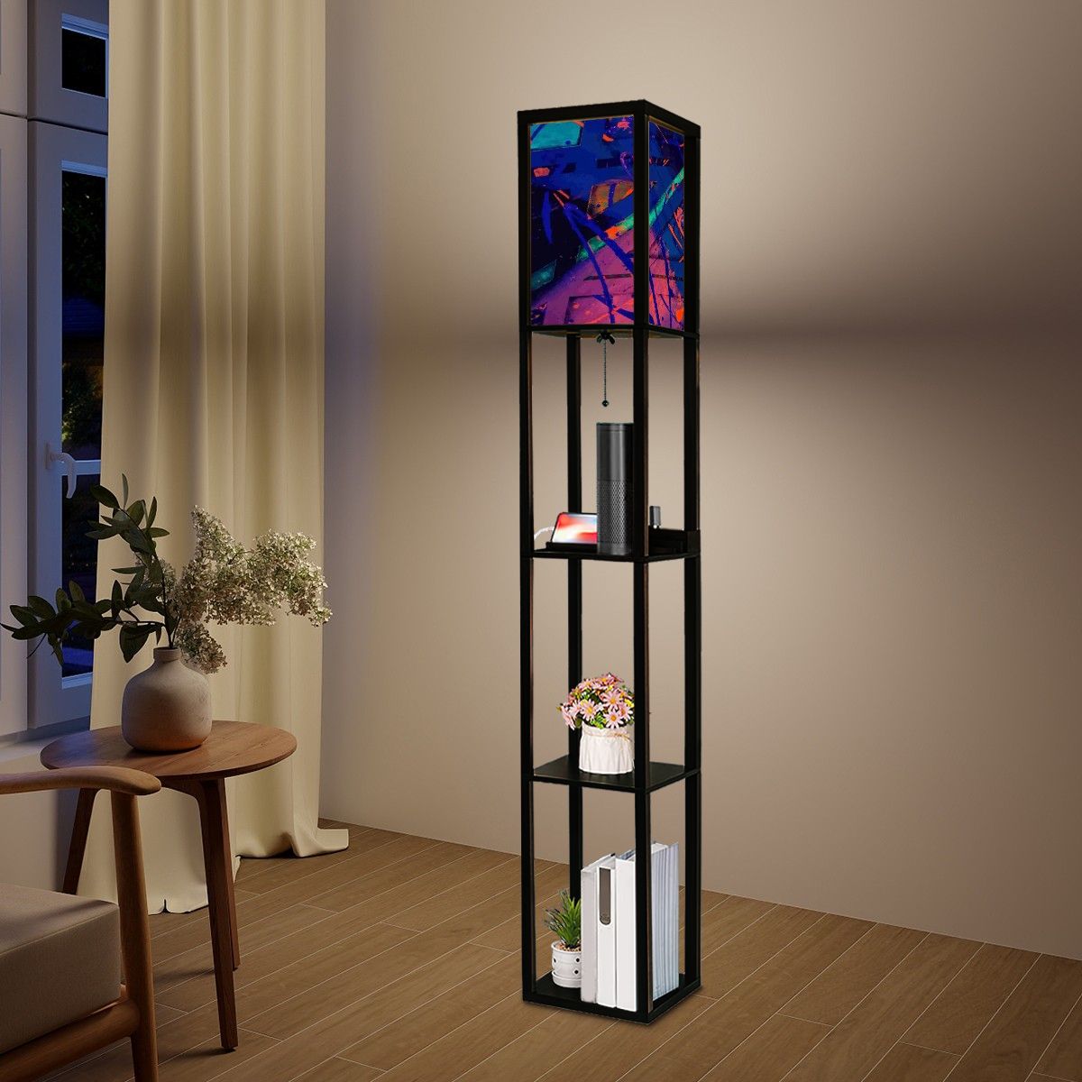 Gavin Scott Floor Lamp with Shelves (2 Colors)