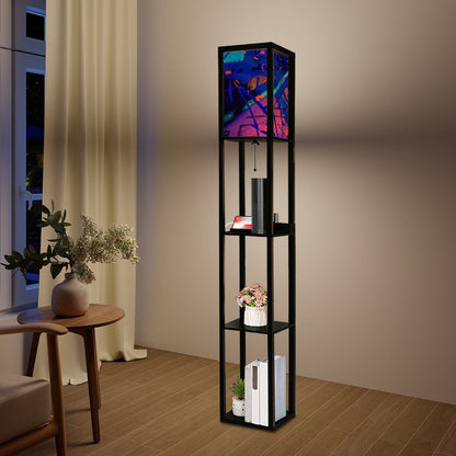 Gavin Scott Floor Lamp with Shelves (2 Colors)
