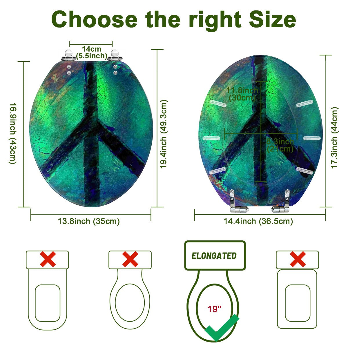 Gavin Scott Elongated Toilet Seat w/Matching Soft-close Lid (V-Shape)