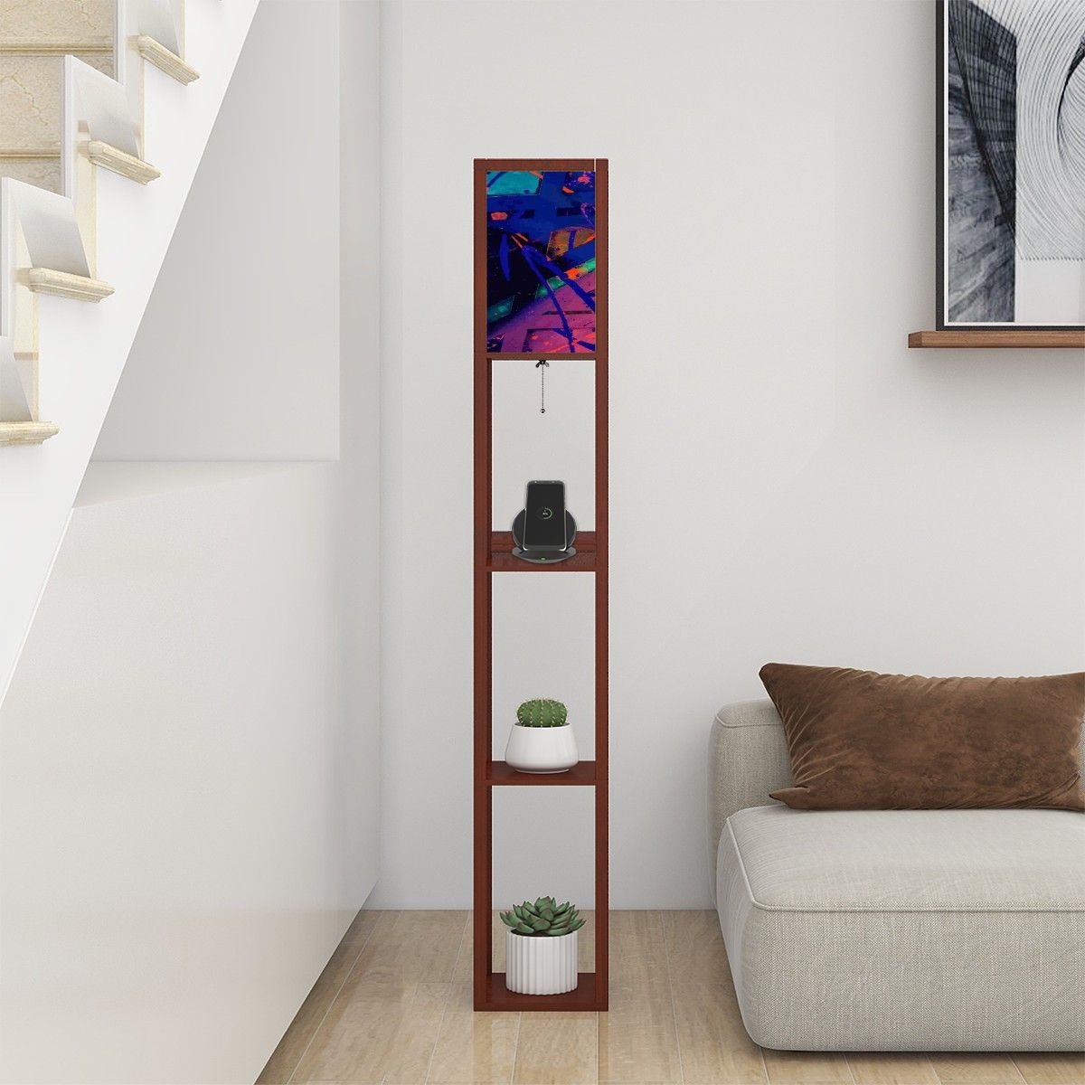 Gavin Scott Floor Lamp with Shelves (2 Colors)