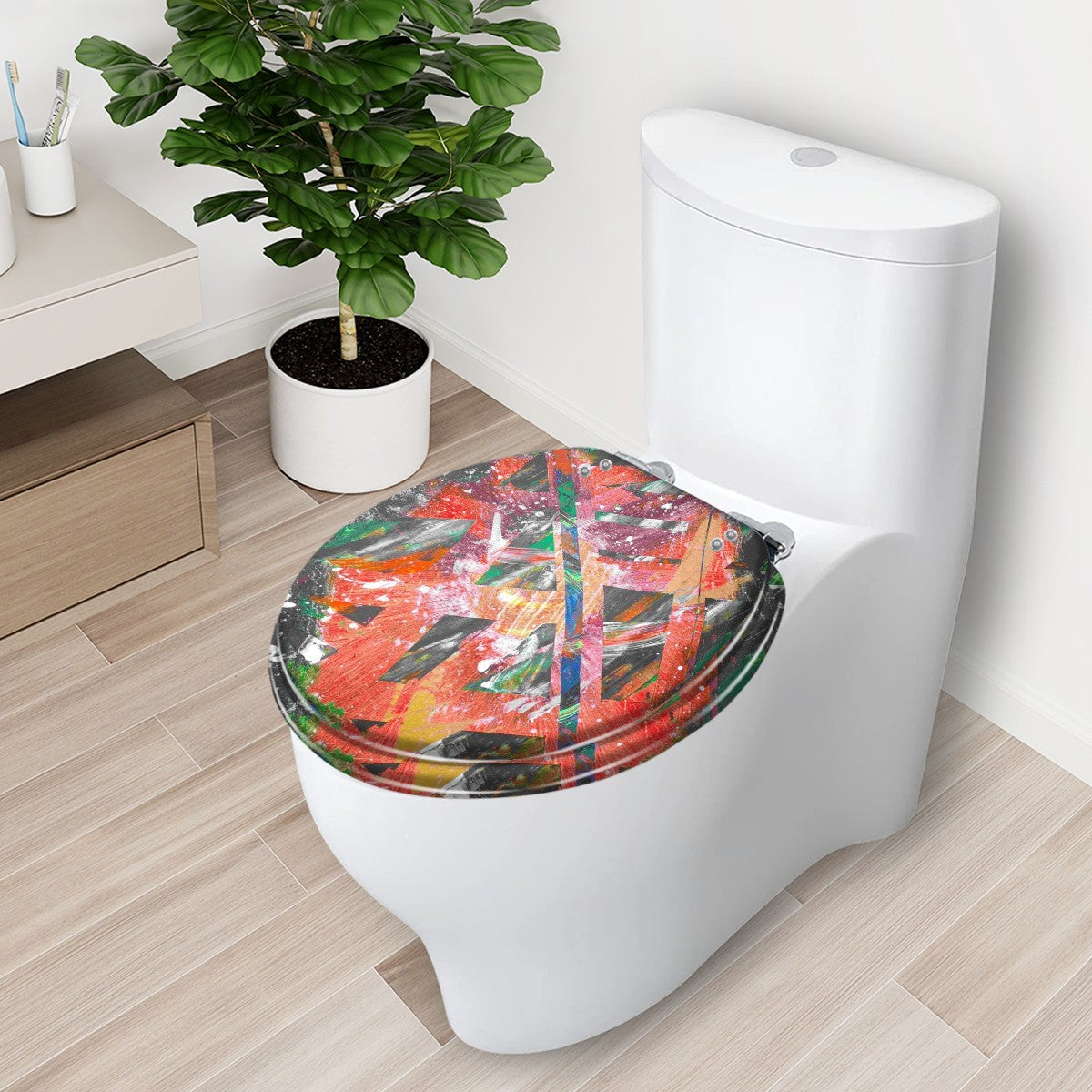 Gavin Scott Round Toilet Seat w/Matching Soft-close Lid (O-Shape)