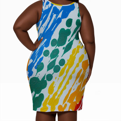 Gavin Scott Sleeveless Bodycon Dress (Femme L-4XL)