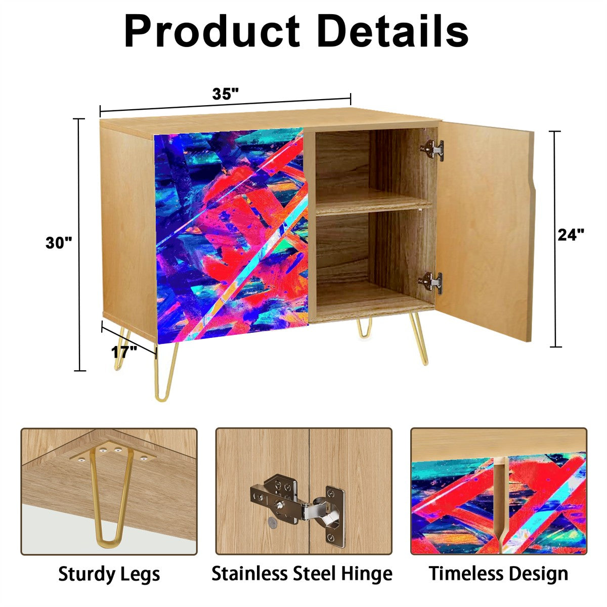 Gavin Scott Wooden Sideboard Cabinet