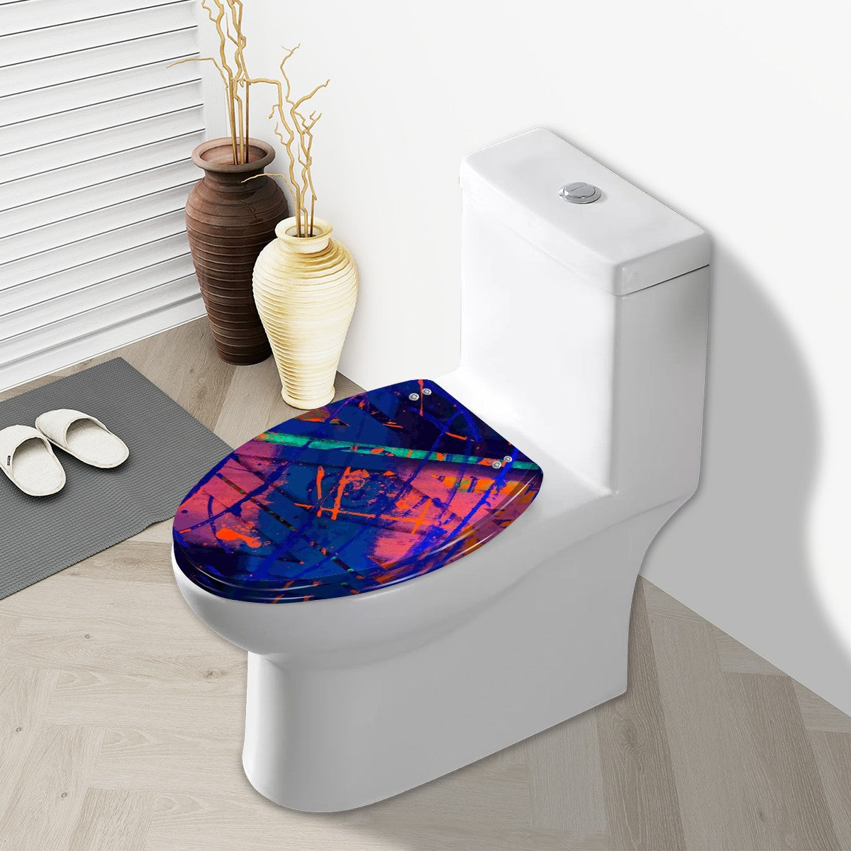 Gavin Scott Elongated Toilet Seat w/Matching Soft-close Lid (V-Shape)