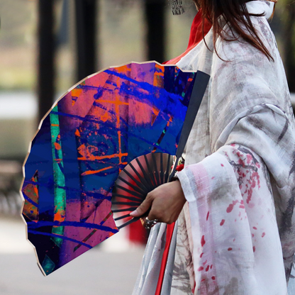 Gavin Scott Genuine Spun Silk Folding Hand Fans (4 Sizes)