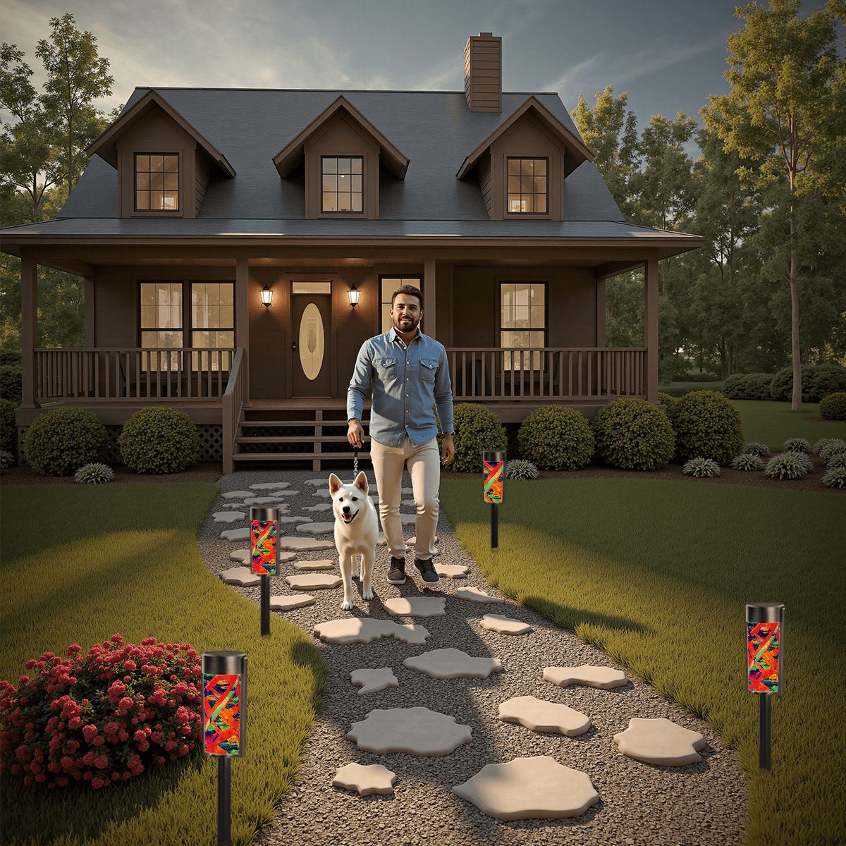 Gavin Scott Adjustable Outdoor Solar Lights (set of 4)