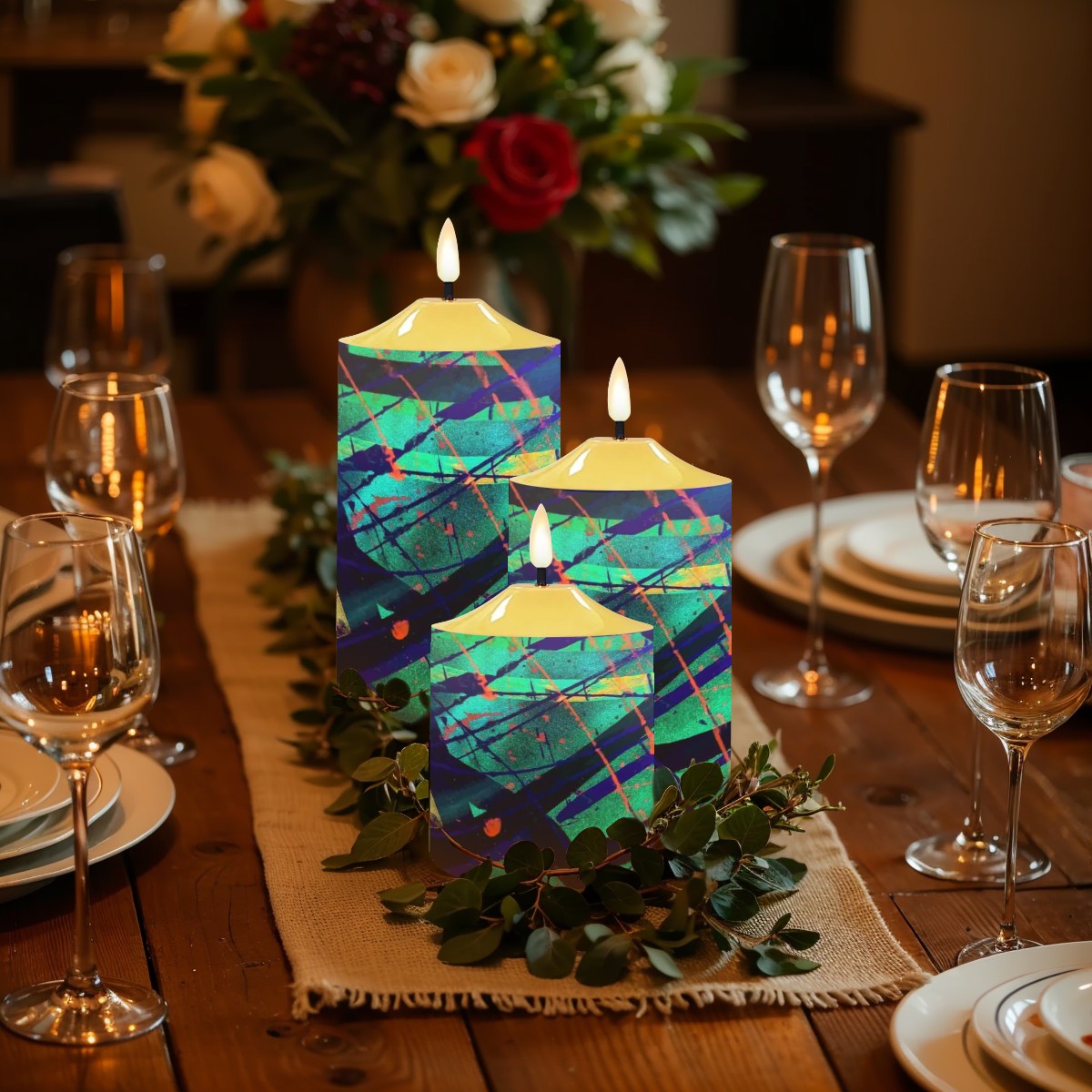 Gavin Scott Flameless Candles w/Remote (Set of 3)