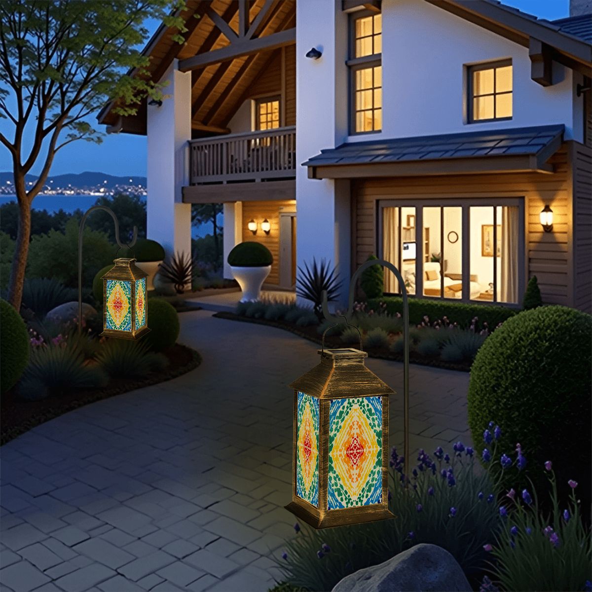 Gavin Scott Solar Powered Indoor/Outdoor Lantern