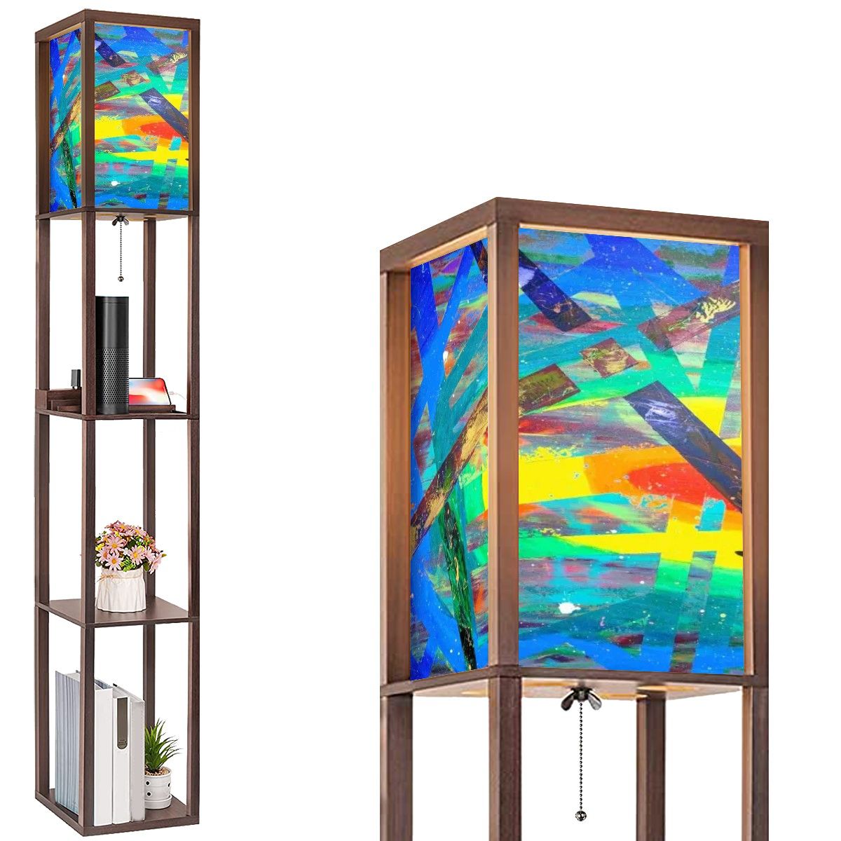 Gavin Scott Floor Lamp with Shelves (2 Colors)