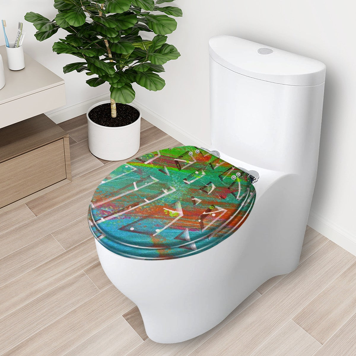 Gavin Scott Round Toilet Seat w/Matching Soft-close Lid (O-Shape)