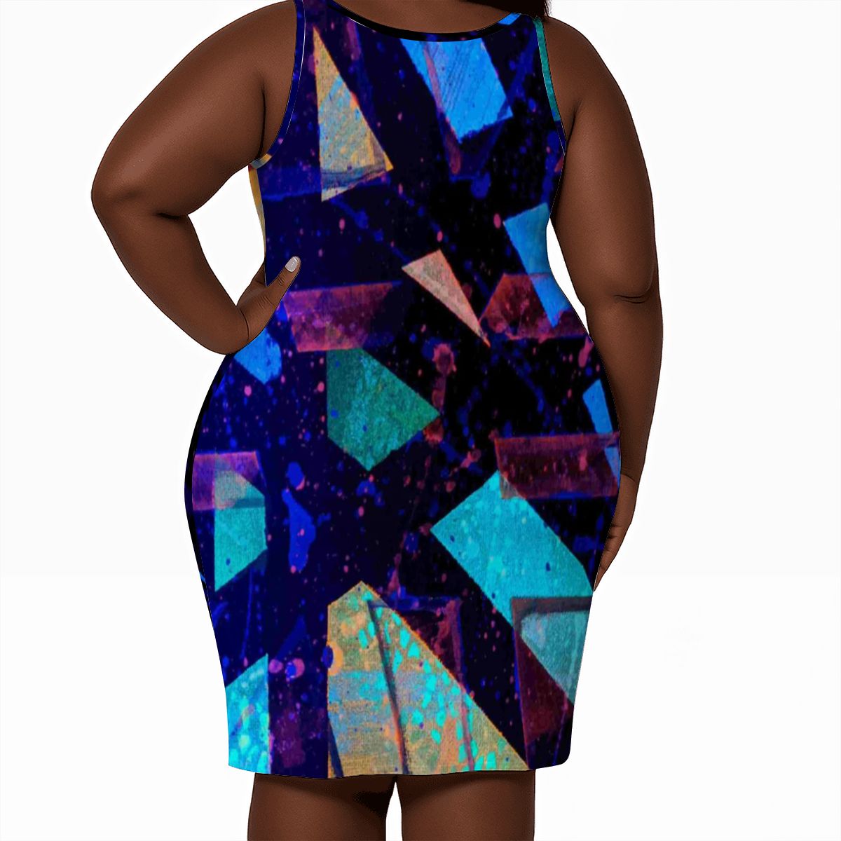 Gavin Scott Sleeveless Bodycon Dress (Femme L-4XL)