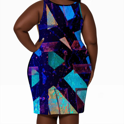 Gavin Scott Sleeveless Bodycon Dress (Femme L-4XL)