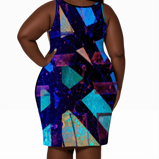 Gavin Scott Sleeveless Bodycon Dress (Femme L-4XL)