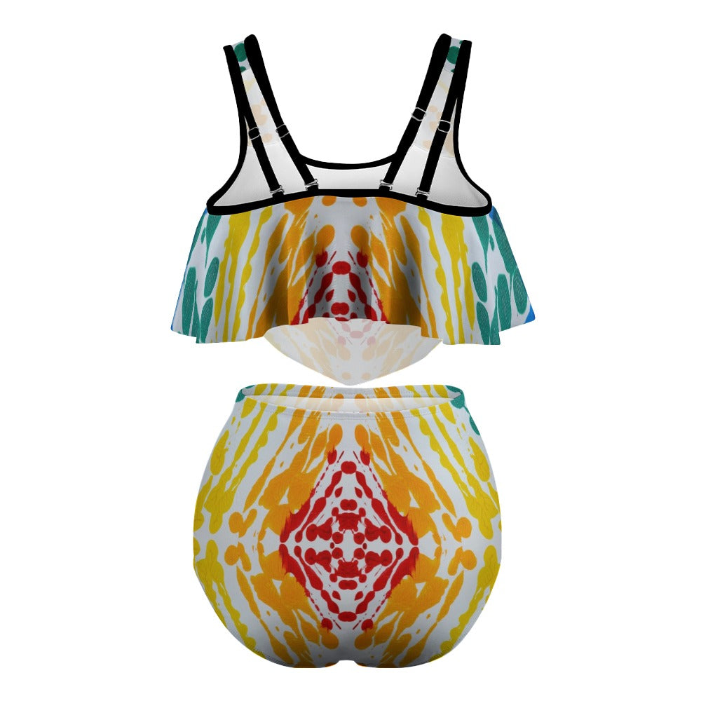 Gavin Scott Ruffled Two Piece Swimsuit (Femme XL-4XL)