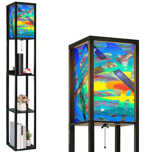 Gavin Scott Floor Lamp with Shelves (2 Colors)