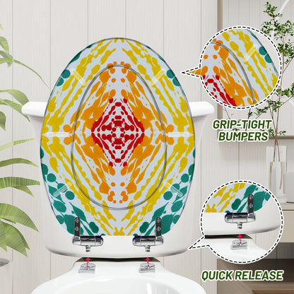 Gavin Scott Elongated Toilet Seat w/Matching Soft-close Lid (V-Shape)